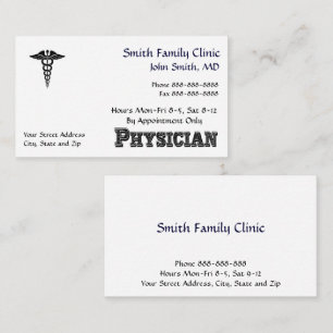 Médecin Docteur Médicale Carte de visite Symbole