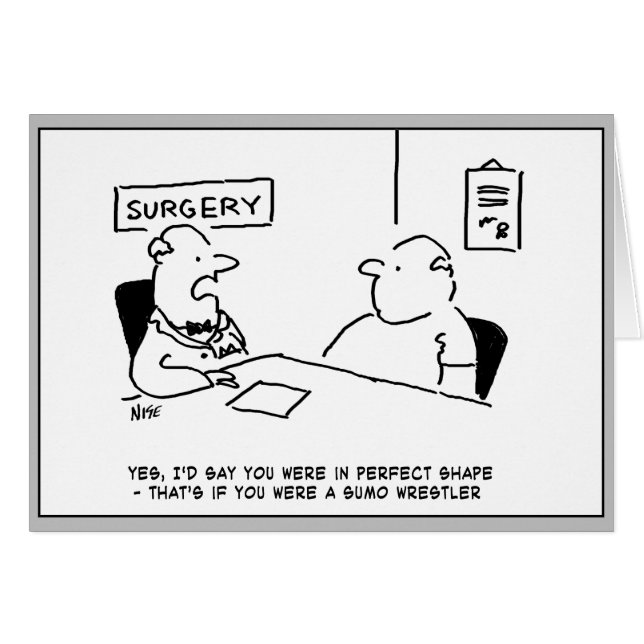 Médecin et patient en surpoids Obesity Sumo Cartoo (Devant horizontal)