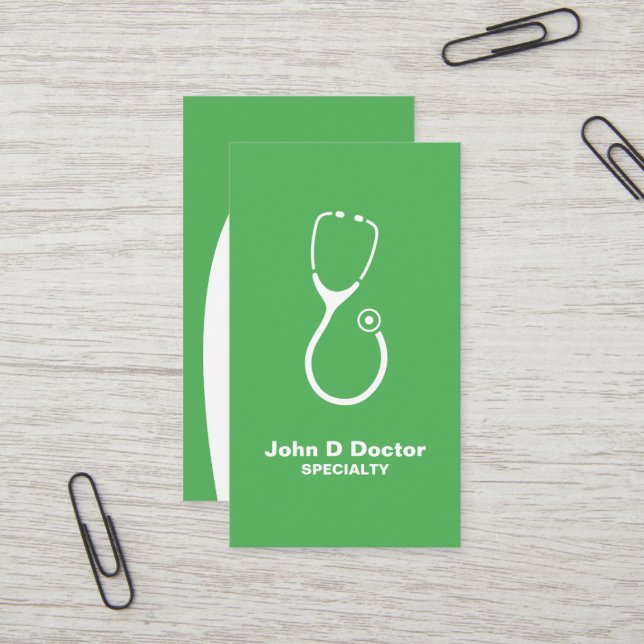 Médecin Médicale ou cartes de visite verts pour la (Devant/Arrière en situation)