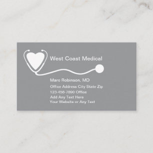 Médecin Médicale Stethoscope Thème Cartes de visit