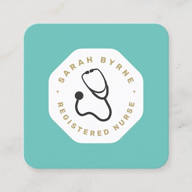 Médecin ou infirmière Carte de visite de stéthosco (Devant)