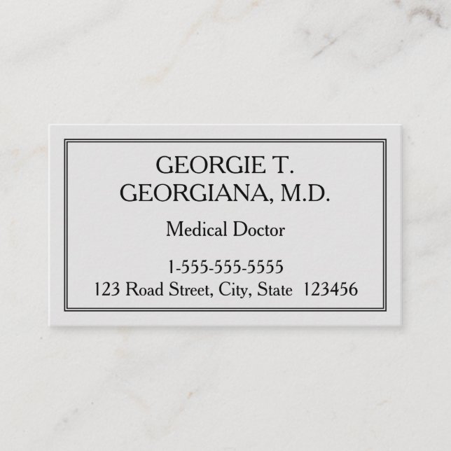 Médecin personnalisable carte de visite (Devant)