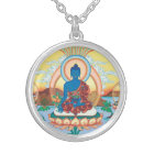 Médecine ARGENTÉE Bouddha de COLLIER et de