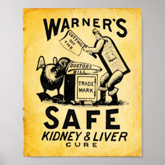 Médecine vintage Impression - Warner Cure de foie 