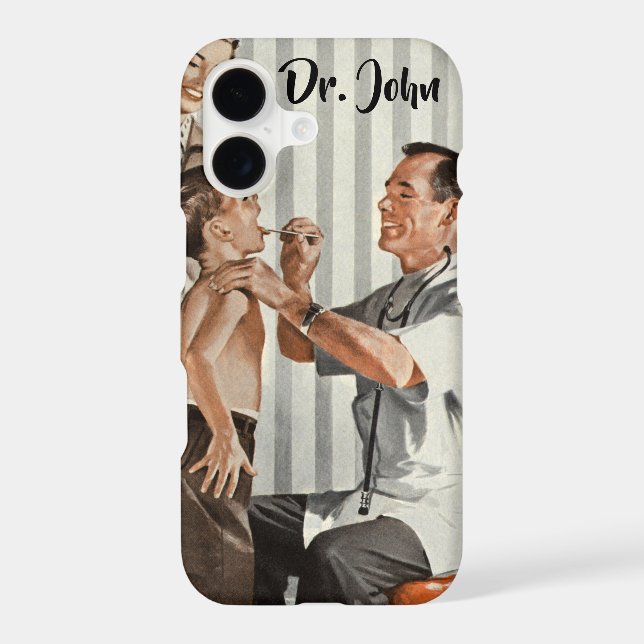 Médecine vintage, Médecin pédiatrique avec patient (Verso)