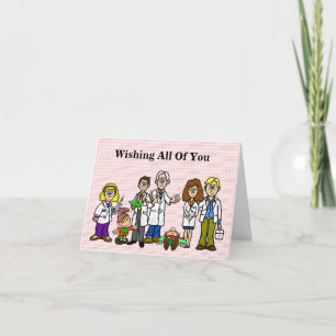 Médecins amusants avec la carte de Noël Elves