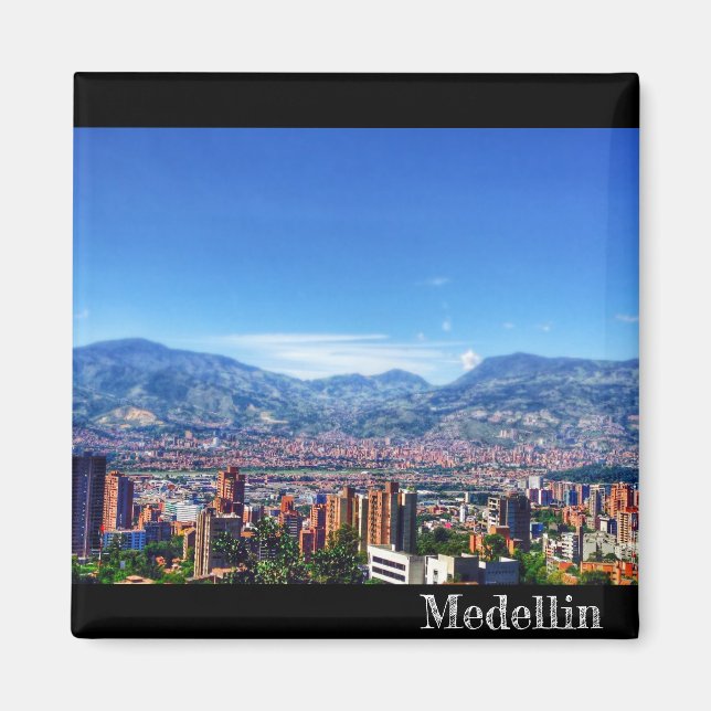 Médellin City View Frigo Magnet (Devant)