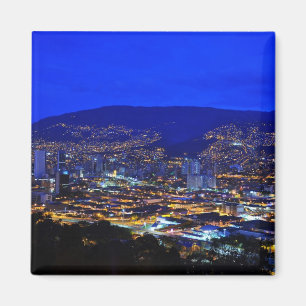 Medellin, Colombia at Night Magnet