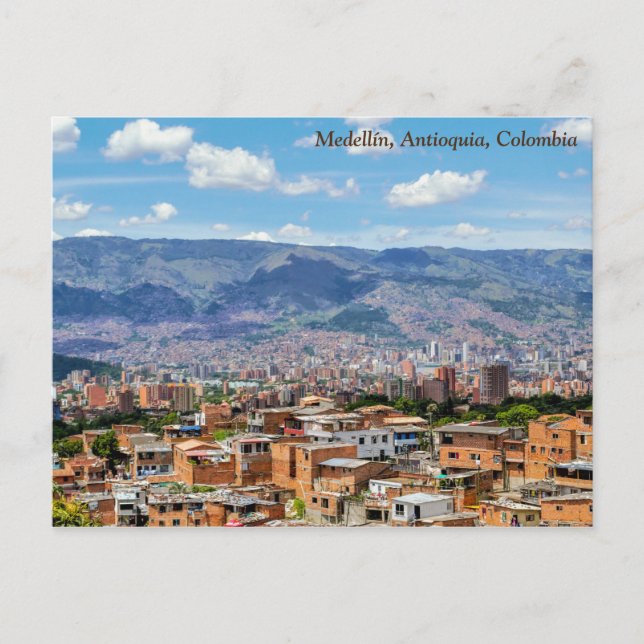 Medellín, Colombia, Barrio San Javier City View Postcard (Front)