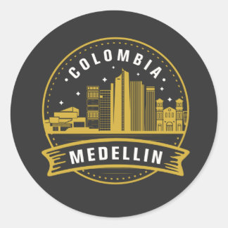 Medellin Colombia Classic Round Sticker