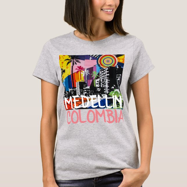 MEDELLÍN COLOMBIA Cool Graffiti Mural Shirt, W T-Shirt (Front)