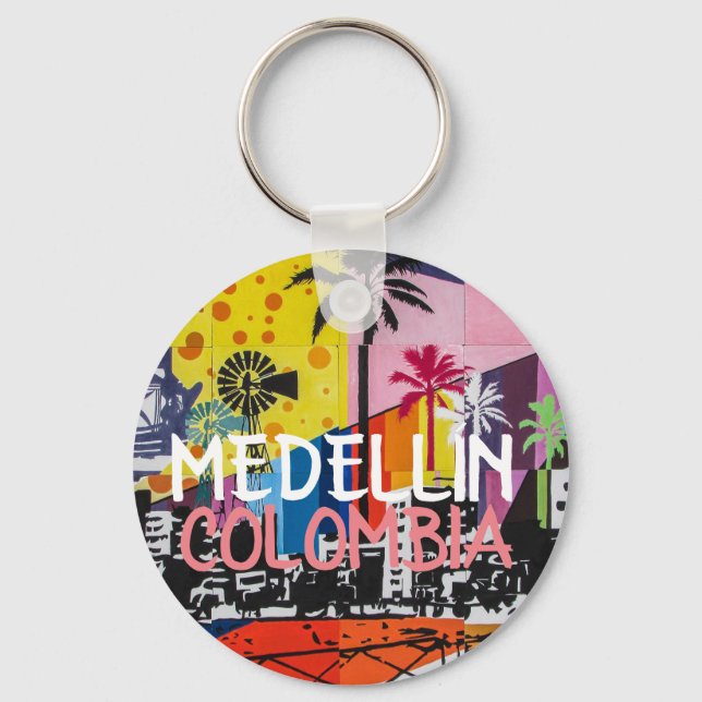 Medellin colombia keychain (Front)