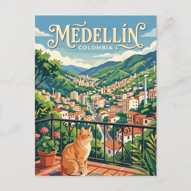 Medellín Colombia Postcard (Front)