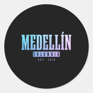 Medellin Colombia Pride Colombian Souvenir  Classic Round Sticker