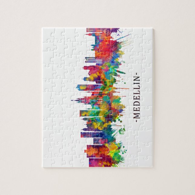 Medellin Colombia Skyline Jigsaw Puzzle (Vertical)