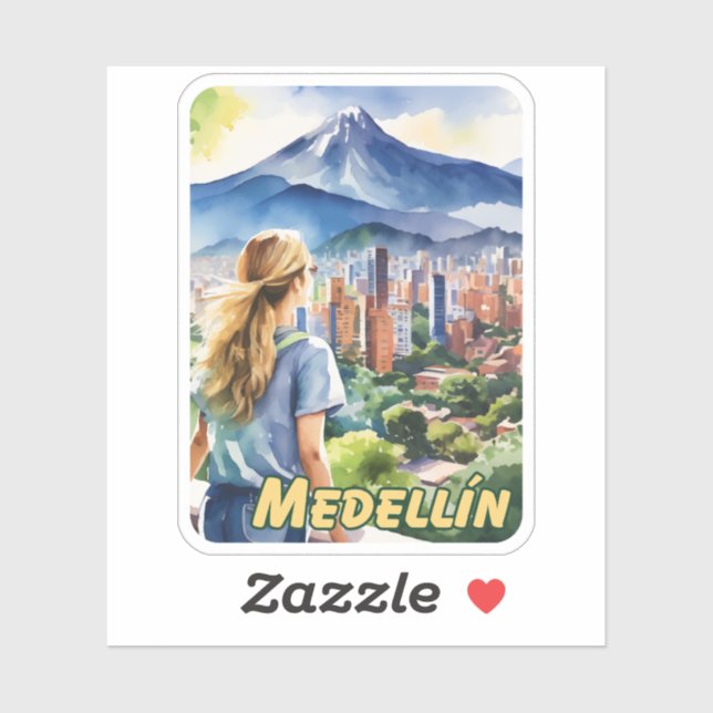 Medellin Colombia Watercolor (Sheet)