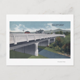 Medford, Oregon - Bear Creek Bridge View Postcard