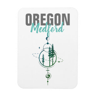 Medford Oregon Geometric Trees Magnet