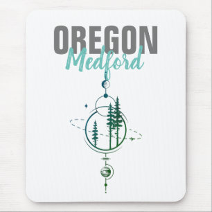 Medford Oregon Geometric Trees Mouse Pad