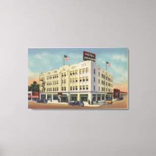 Medford, Oregon - Hotel Jackson View with Old Canvas Print