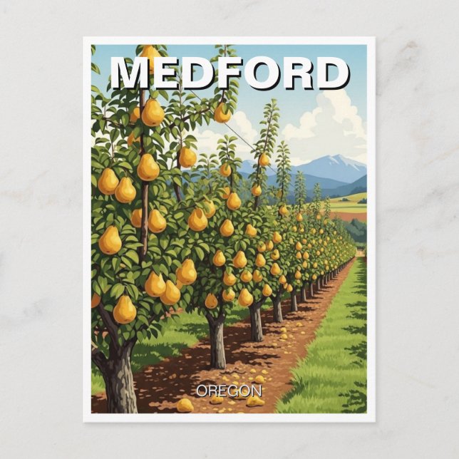Medford Oregon Travel Postcard (Front)