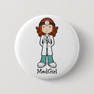 MedGirl 2 Inch Round Button