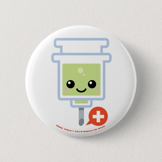 Medi Pals Needle 2 Inch Round Button (Front)