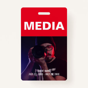Media All Access Pass Event ID Badge