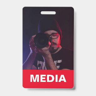 Media All Access Pass Photo ID  Badge
