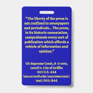 Média, badge de presse