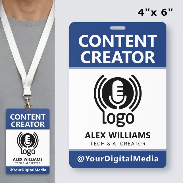Media ID Pass Logo Content Creator Navy Security Badge (Creator Uploaded)