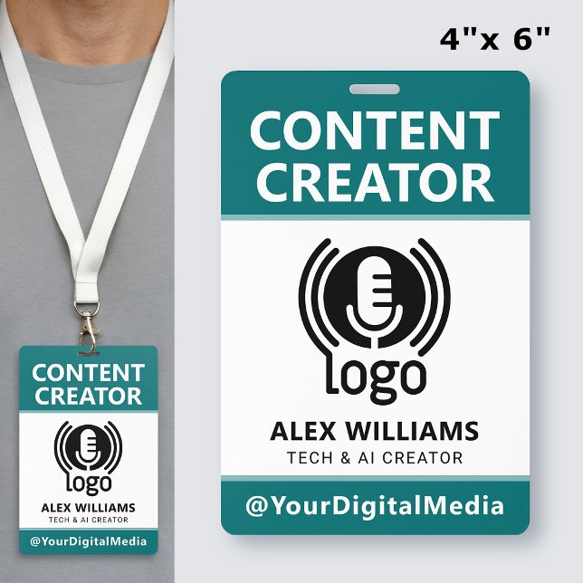 Media ID Pass Logo Content Creator Teal Security Badge (Creator Uploaded)
