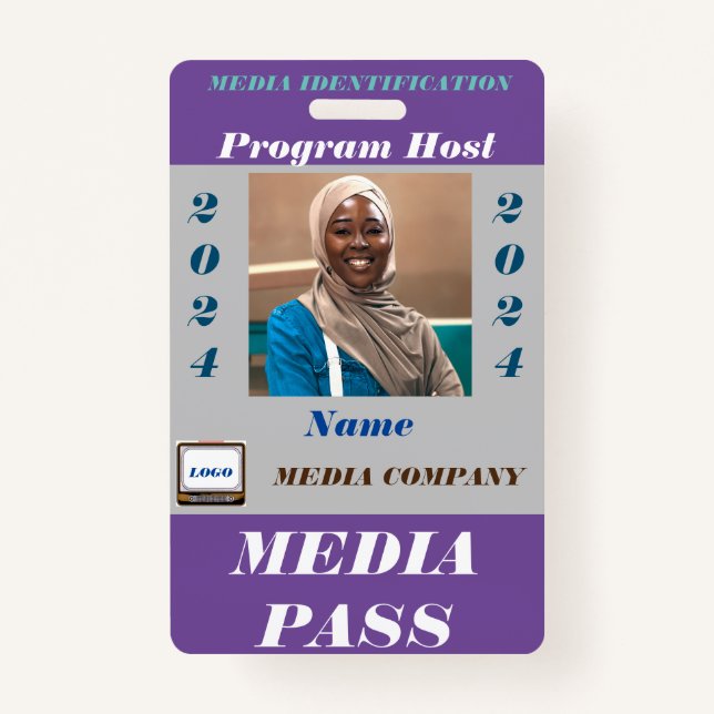 Media Pass Badge (Front)
