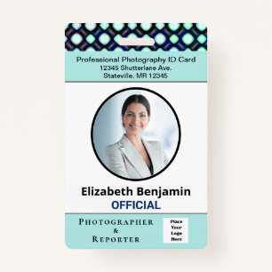 Media Press Photo Reporter ID Identification Badge