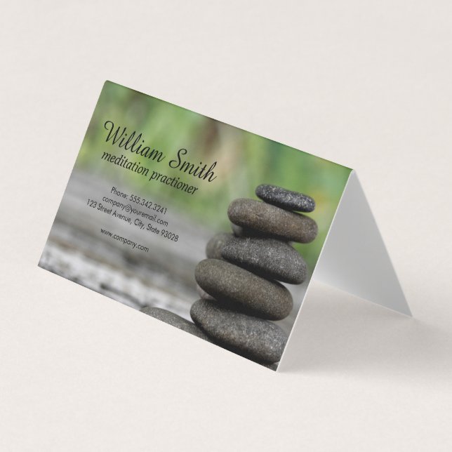 Mediation | Stacked Rocks Business Card (Front)