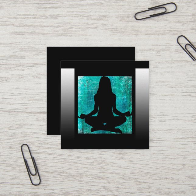 Médiation Turquoise et Noire Cartes de visite de Y (Devant/Arrière en situation)