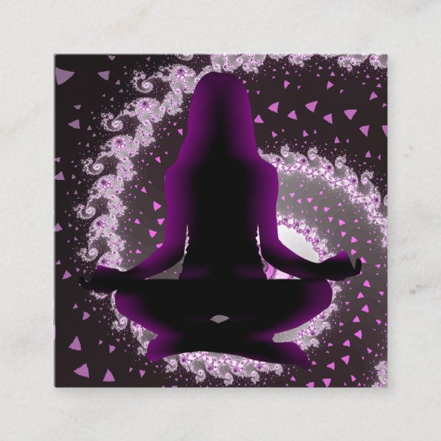 Médiation violette et noire Cartes de visite de Yo (Devant)