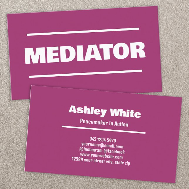 Mediator Legal Business Card (Mediator Cards)