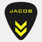 Nom personnalisé noir et jaune