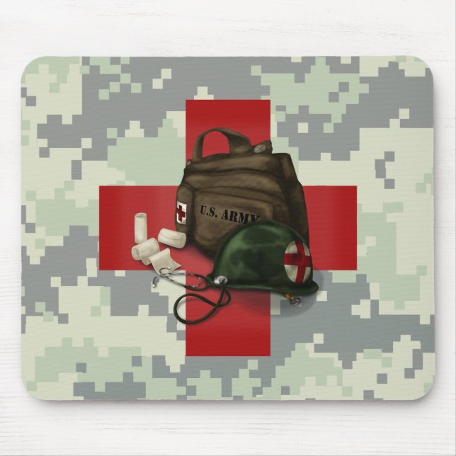 Medic Cross Camo Mouse Pad (Front)