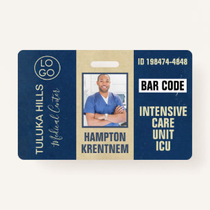Medica Photo ID Navy Blues Badge