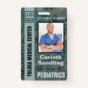 Medica Photo ID Painterly in Blues Badge
