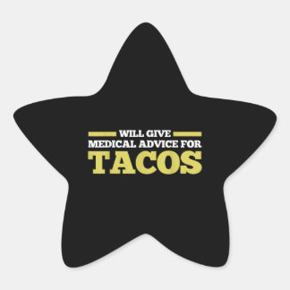 Medical Advice Taco Nurse Doctor Funny Vintage Gif Star Sticker