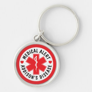 Medical Alert Addison's Disease  - Custom Keychain