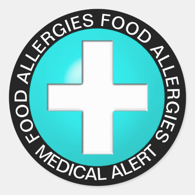 Medical Alert - Aqua Classic Round Sticker (Front)