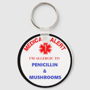 medical alert drug allergy keychain