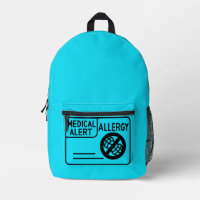 Medical Alert Food Allergy Backpack Adults Kids