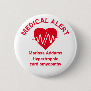 Medical Alert, Heart Patient 2 Inch Round Button