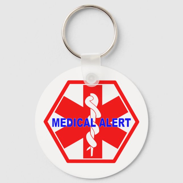 MEDICAL ALERT ID SYMBOL KEYCHAIN (Front)