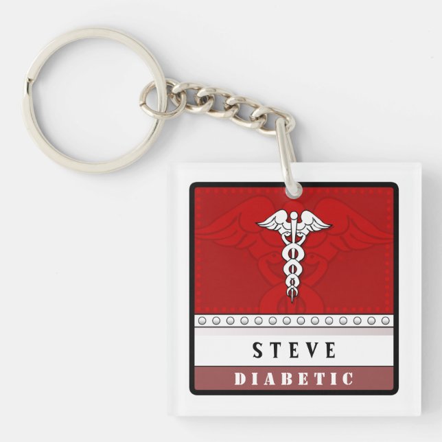Medical Alert Keychain - Customized (Front)
